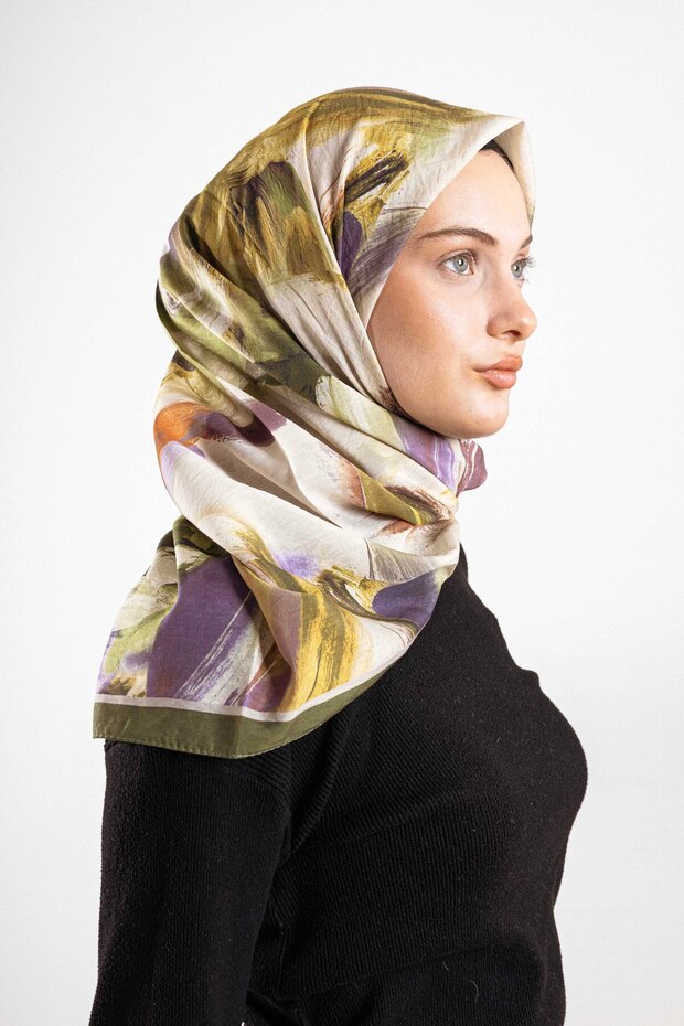 SPRİNG EŞARP DESEN-1 - 1