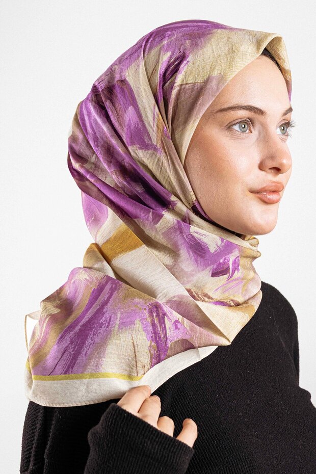 SPRİNG EŞARP DESEN-1 - 1