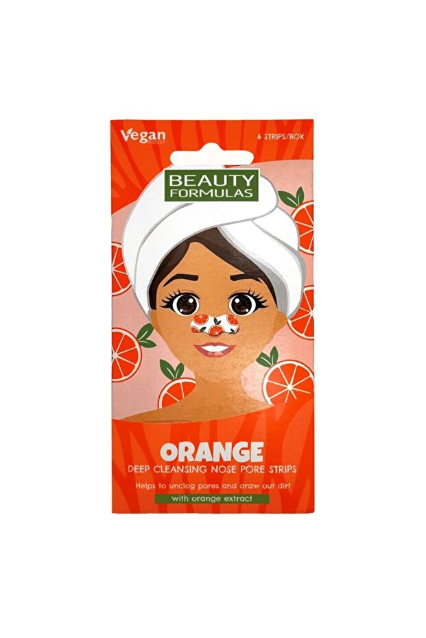 Beauty Formula Orange Nose Pore Strips 6'S