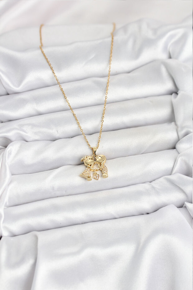 Gold Color Boy Girl Model Women's Necklace (316L Steel)
