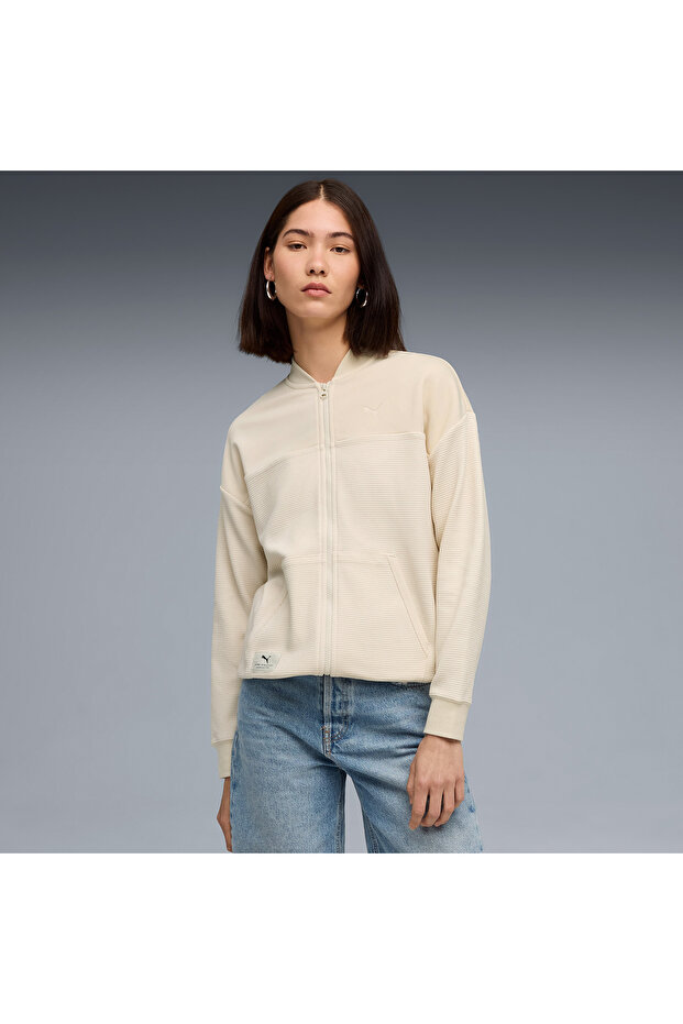 Class Full-Zip Kadın Krem Ceket - 1