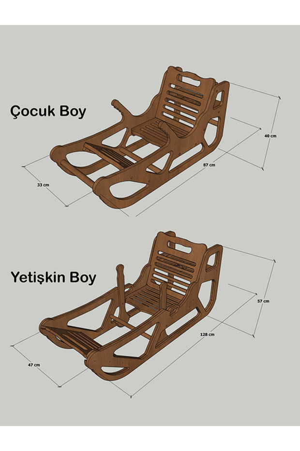 Ahşap Kar Kızağı - 7