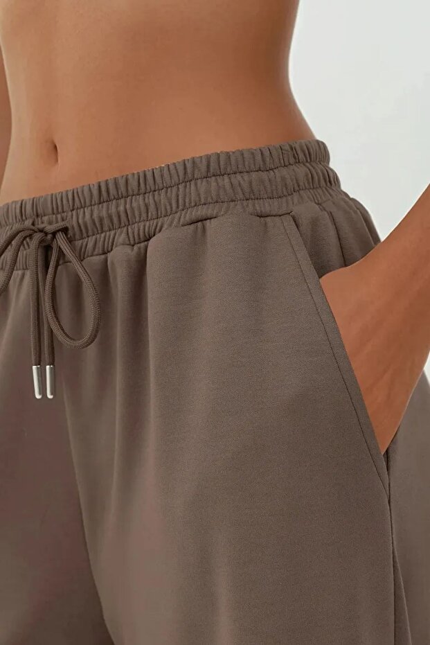 Modal Touch Geniş Paça Eşofman Altı - 4