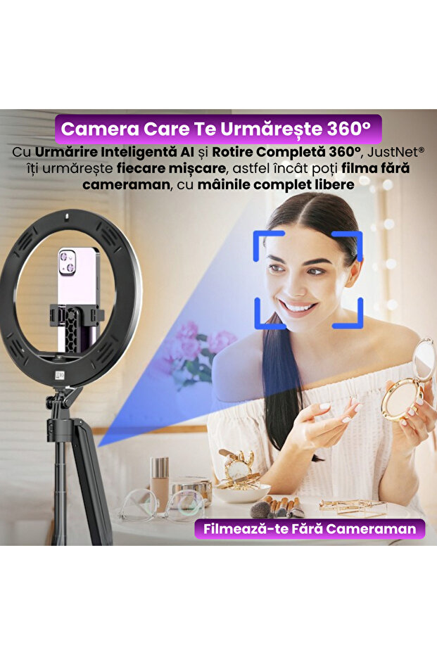 Smart Studio, AI Selfie Stick, Stabilization, LED Light, Bluetooth Remote Control - 2
