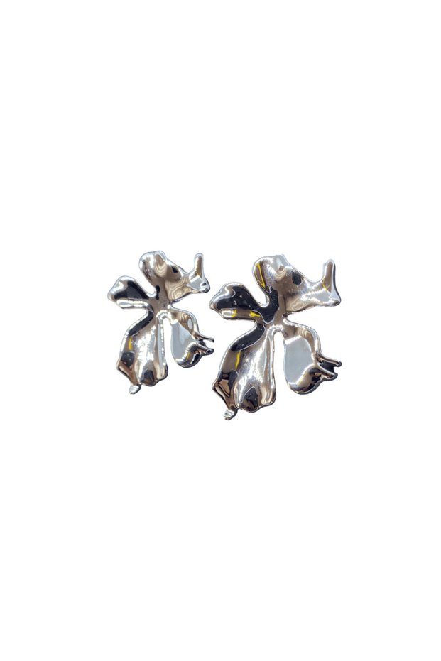 Flower Model Shiny Silver Color Stylish 316L Light Steel Earrings | Special Occasions, Modern and Stylish Design