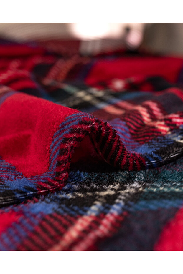 Clorel Çift Kişilik Welsoft Baskılı Battaniye - Kırmızı - 7