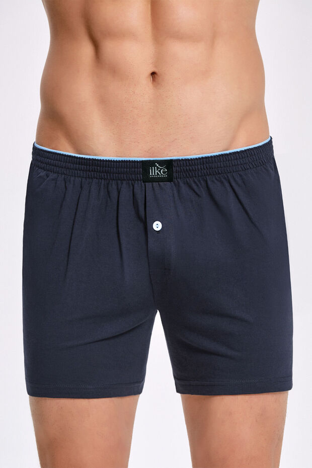 5 Pieces, Towel Waist, Men's Buttoned Boxer Shorts, 100% Combed Cotton, Comfortable Fit, Solid Color, Absorbs Sweat