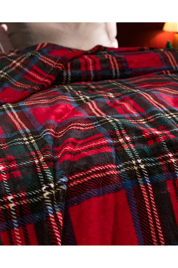 Clorel Çift Kişilik Welsoft Baskılı Battaniye - Kırmızı - 4