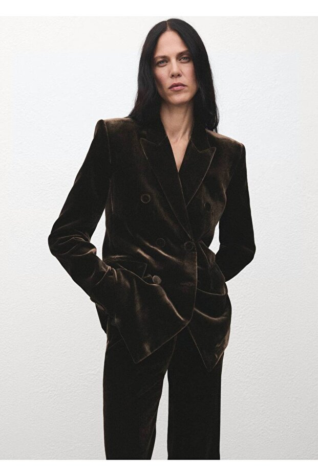 Kadife kumaş pantolon - 6