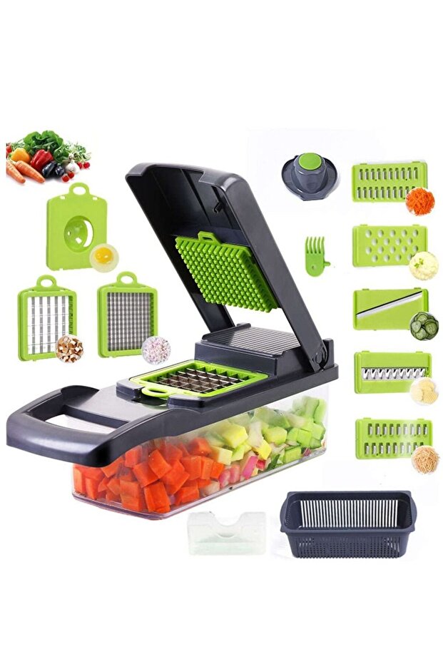 Vegetable Chopper Food Chopper Slicer Veggie Chopper Grater Multifunction with Handle Multi Blade K