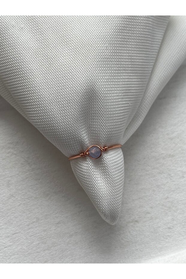 Minimal Tanzanite Stone Adjustable Copper Color Wire Ring