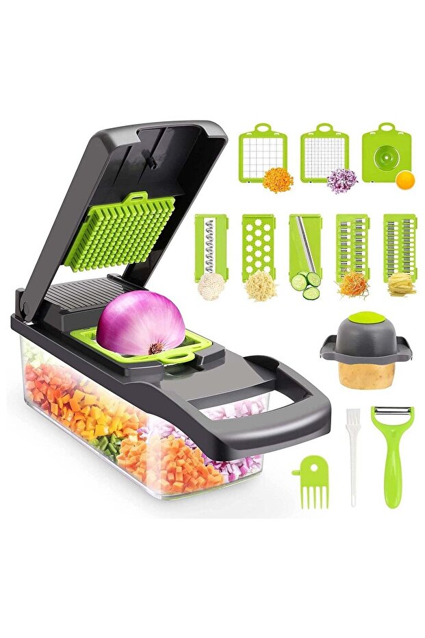 Vegetable Chopper,Multifunctional 13-in-1 Food Choppers Onion Chopper Vegetable Slicer Cutter Dicer