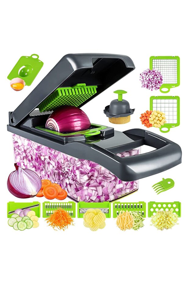 Vegetable Chopper, Pro Onion Chopper, Multifunctional 13 in 1 Food Chopper, Kitchen Vegetable Slice