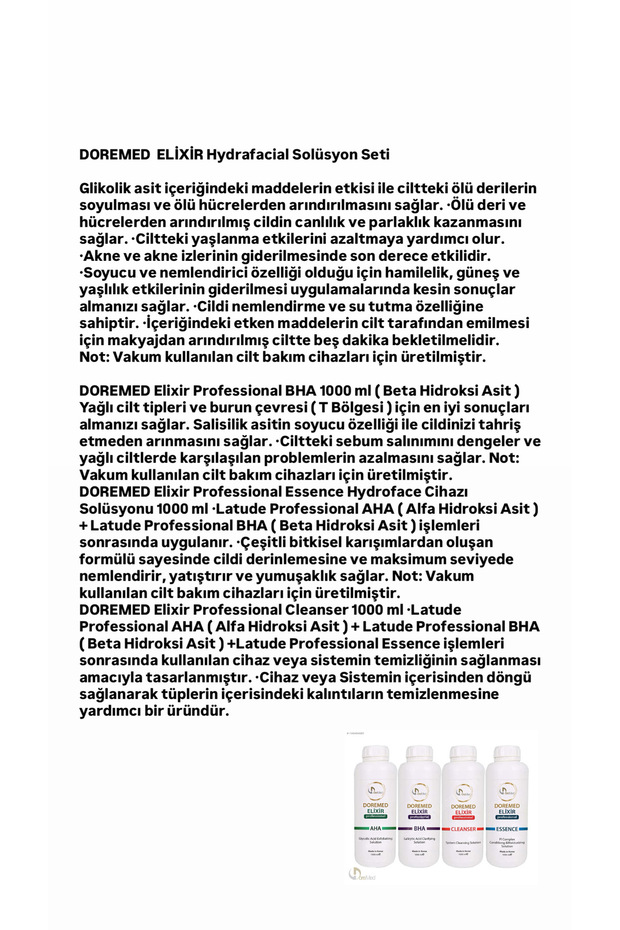 DOREMED ELİXİR Hydrafacial Solüsyon Seti - 2