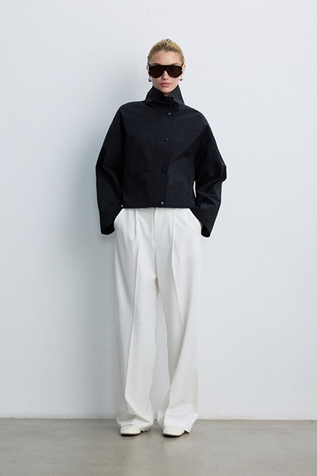 SİYAH DİK YAKA CEKET - 6