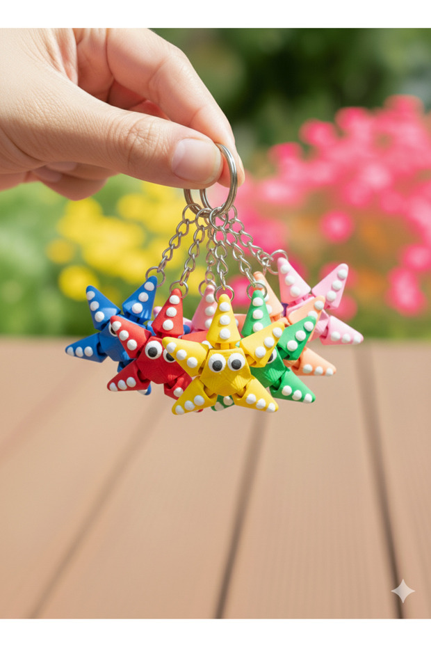 Starbuddy - Colorful Starfish Keychain Set of 7