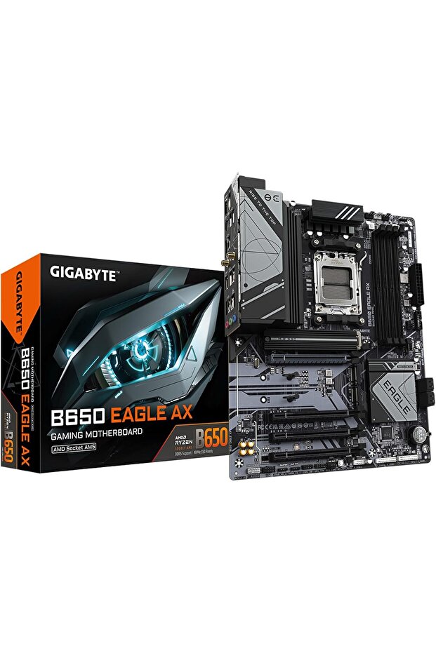 B650 EAGLE AX AM5 ATX DDR5 Motherboard (Wi-Fi 6E, PCIe 5.0, Triple M.2, USB 3.2 Gen2x2) - 1