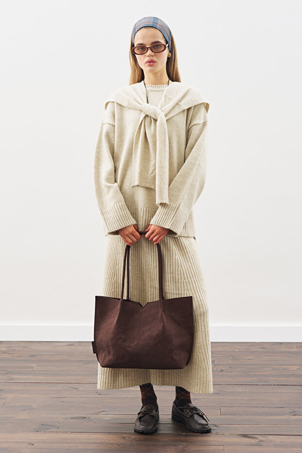 CHUNKY OVERSIZE KAZAK BEJ - 3