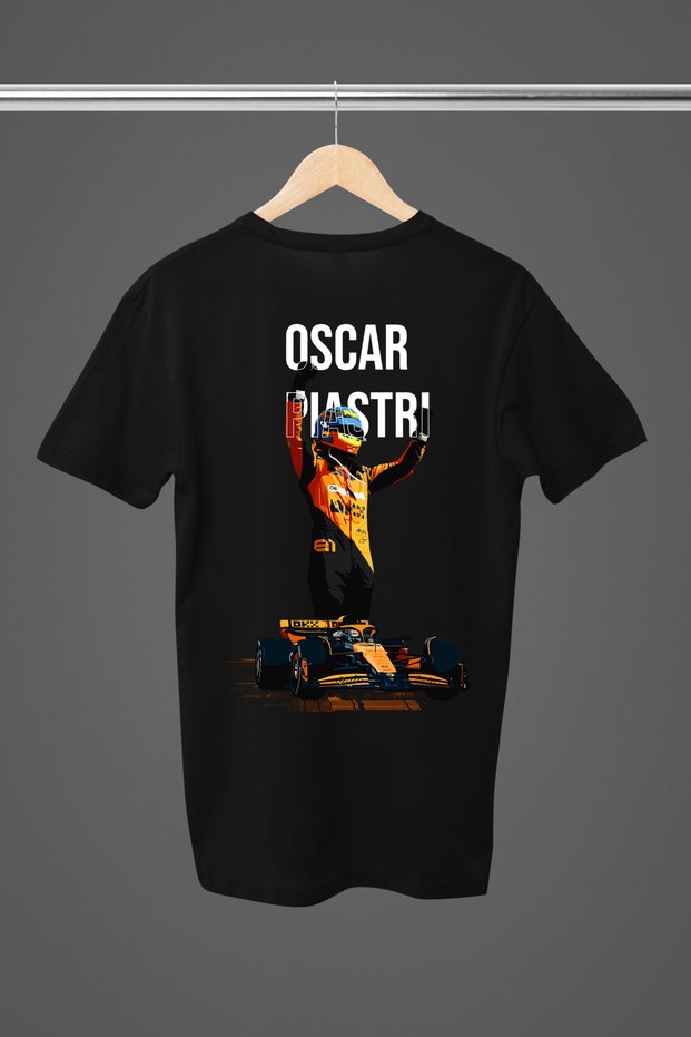 Oscar Piastri Printed Cotton Short Sleeve Regular Fit F1 T-Shirt
