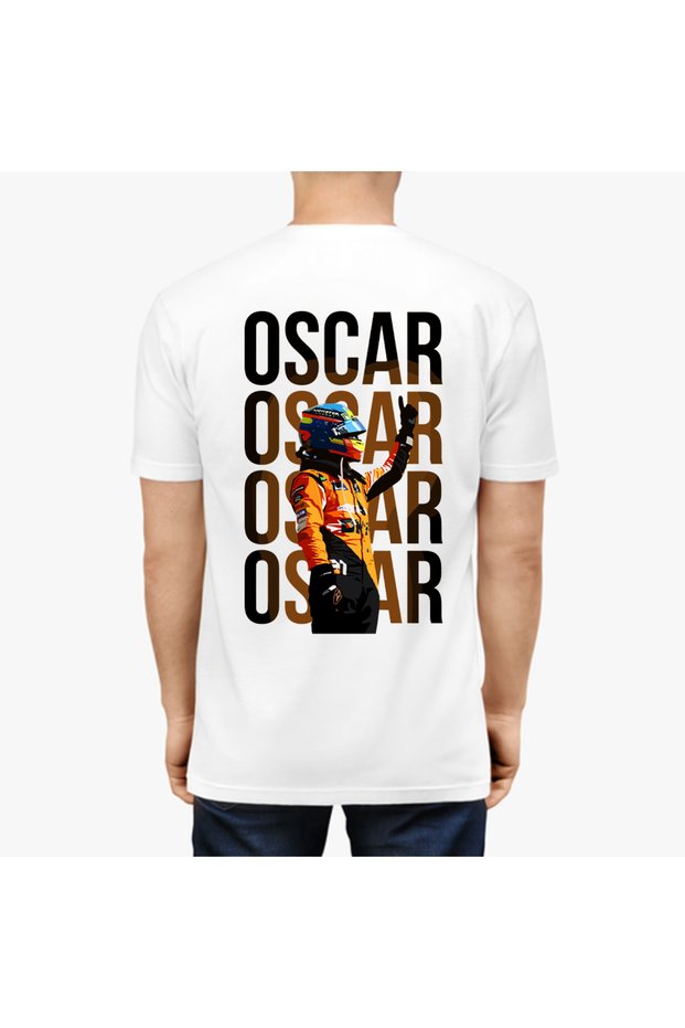 Oscar Piastri Printed Cotton Short Sleeve Regular Fit F1 T-Shirt
