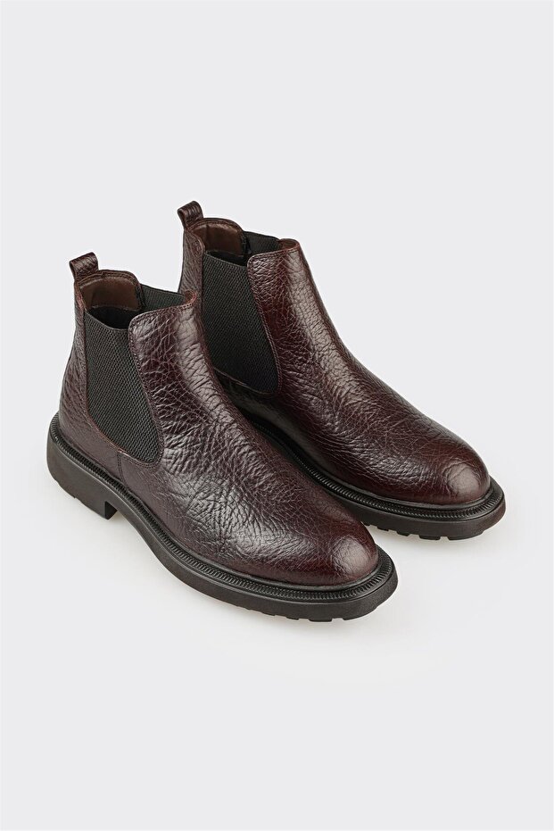 Kahve Deri Erkek Günlük Bot - 2