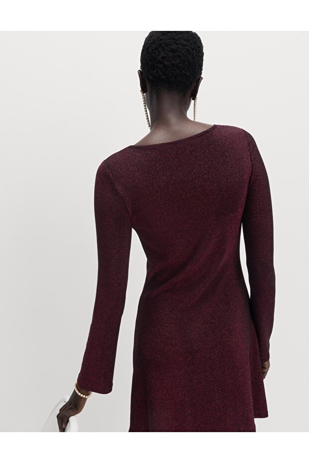 Parıltılı Mini Elbise - 3