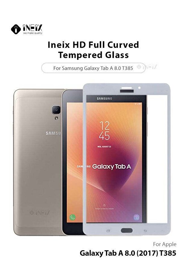 واقي شاشة كامل من الحافة إلى الحافة لجهاز Samsung Galaxy Tab A 8.0 (2017) T385