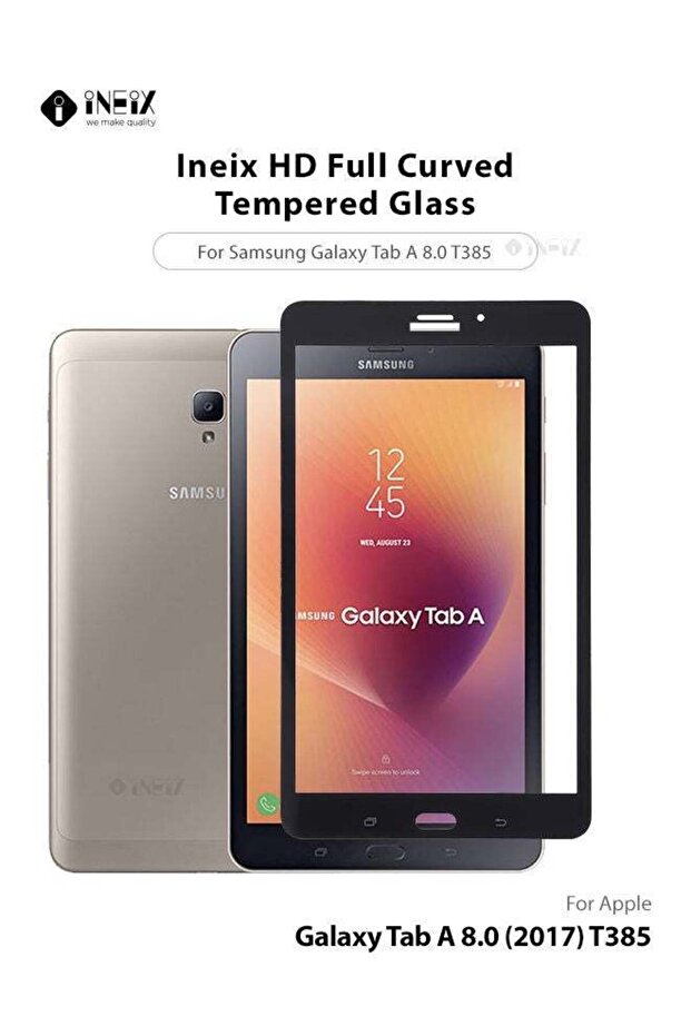 واقي شاشة كامل من الحافة إلى الحافة لجهاز Samsung Galaxy Tab A 8.0 (2017) T385