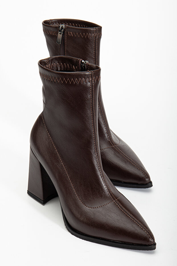 Lenora Topuklu Sivri Burun Bot - 6