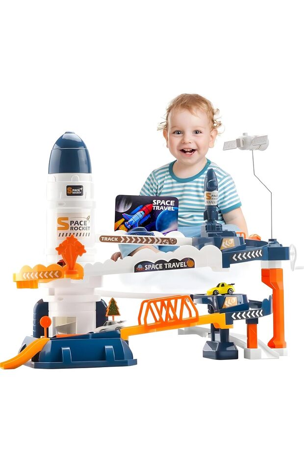 Interstellar Race Track Builder: Fun DIY Spaceship Rocket Game for Kids – Design, Launch, and Comp