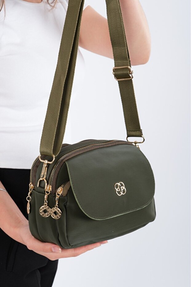 Women's Long Strap Hand and Shoulder Bag – Khaki