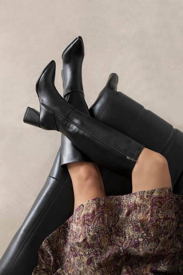 Kamilla Women's Leather Boots Black