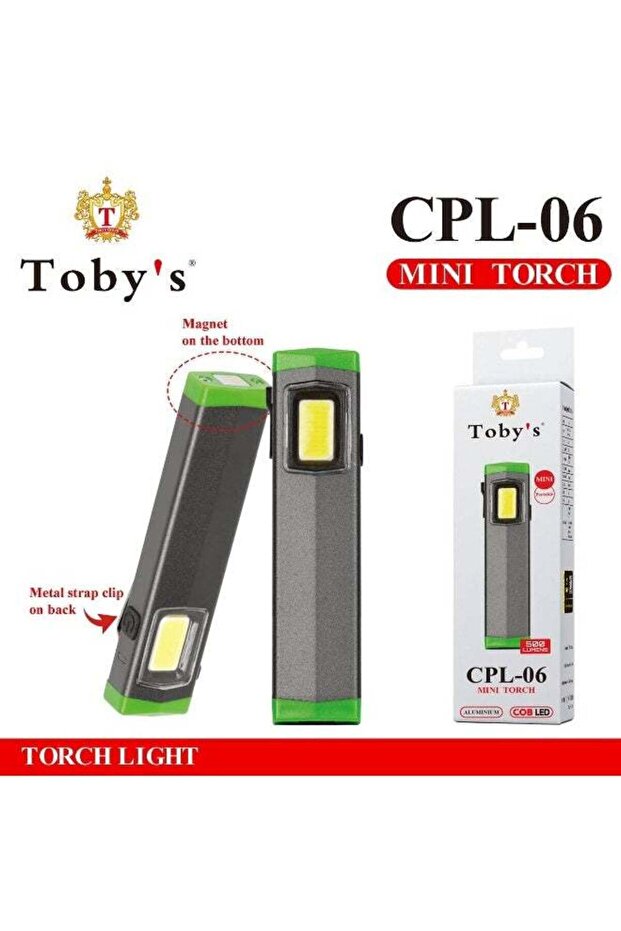 مصباح يدوي صغير من الألومنيوم بتقنية LED COB بقوة 3 واط من توبي CPL-06 - CPL 06