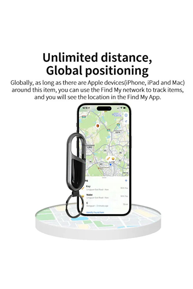 Smart key chain Keyring P16 - Tracker Key Finder with Apple Find My - 4