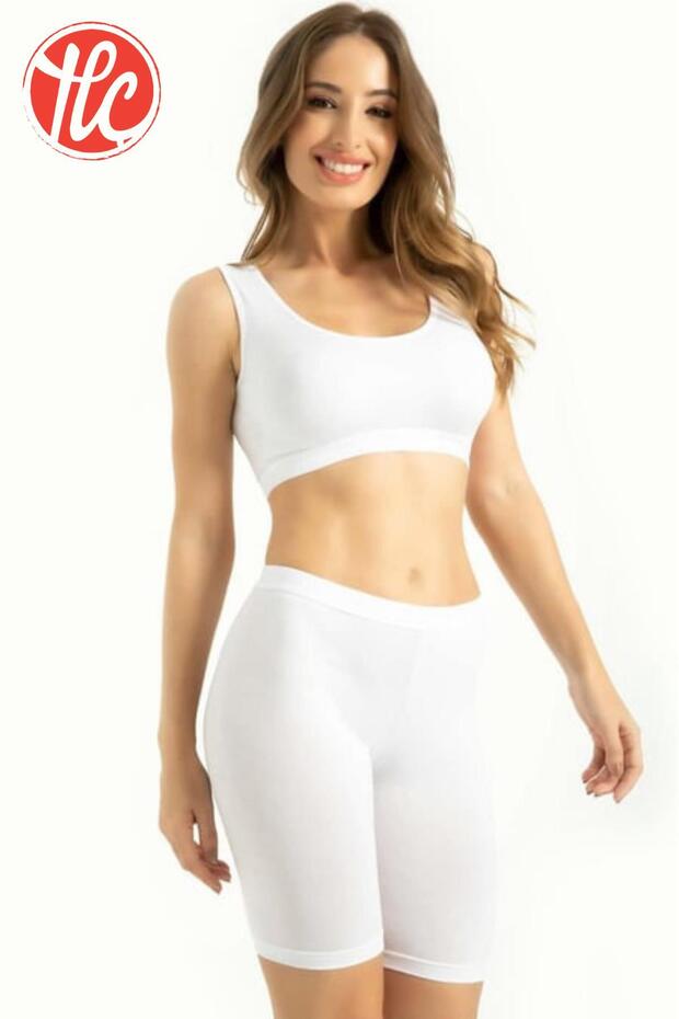 Women's Premium Bamboo Breathable Fabric Thick Strap Padded Comfortable Half Tank Top Bustier