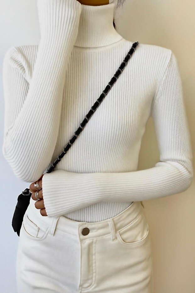 Női, hosszú ujjú pulóver, 3 darabos szett - 4