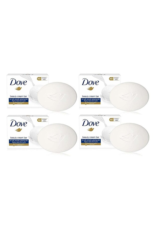 White Beauty Cream Soap Bar - 125g × 4 Bars