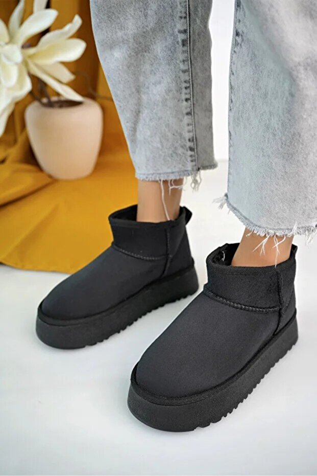 Kadın Kalın Taban Ultra Mini Süet Bot Kışlık Bot & bootie - 2