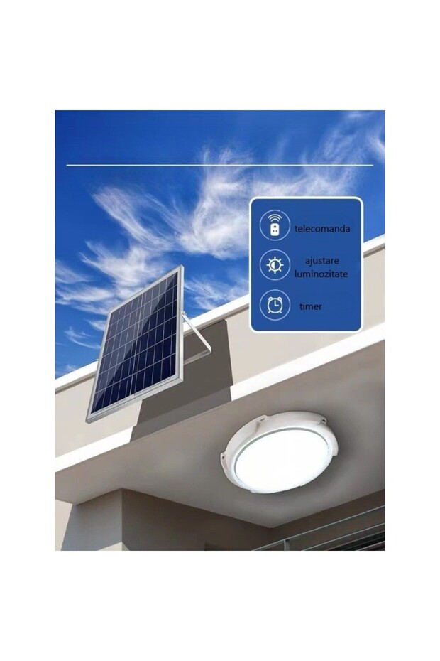 Flippy Solar Ceiling Light, 150 W, Diameter 280 Mm, With Remote Control, Extension Cord Length 4.6 M, Cool White - 2