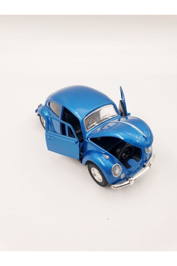 Vosvos 13 cm Blue Metal Pull Drop, Opening Door and Trunk 1:36 Scale