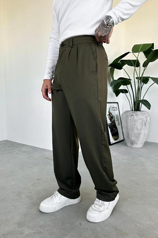 Haki Basic Premium Kumaş Pantolon - 2