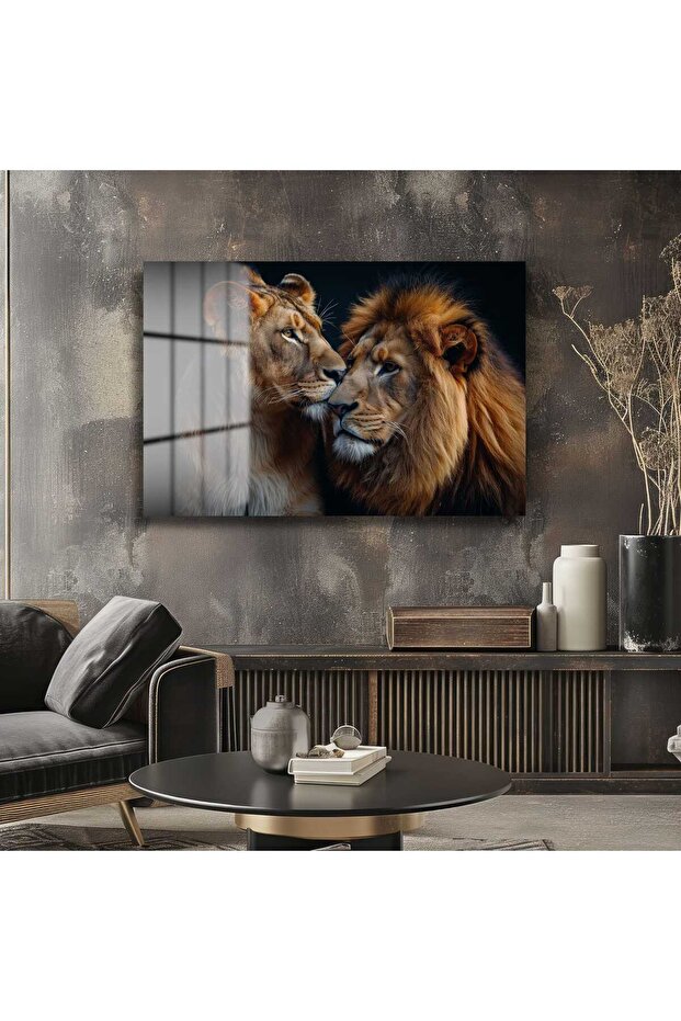 Aslan Çift Cam Tablo - 6