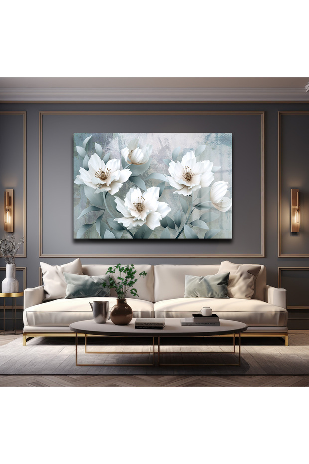 Çiçek Cam Tablo - 4