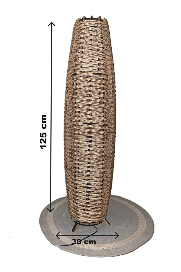 Bohem,Ahşap,Jüt,Hasır,Doğal Lambader 125*32 - 7