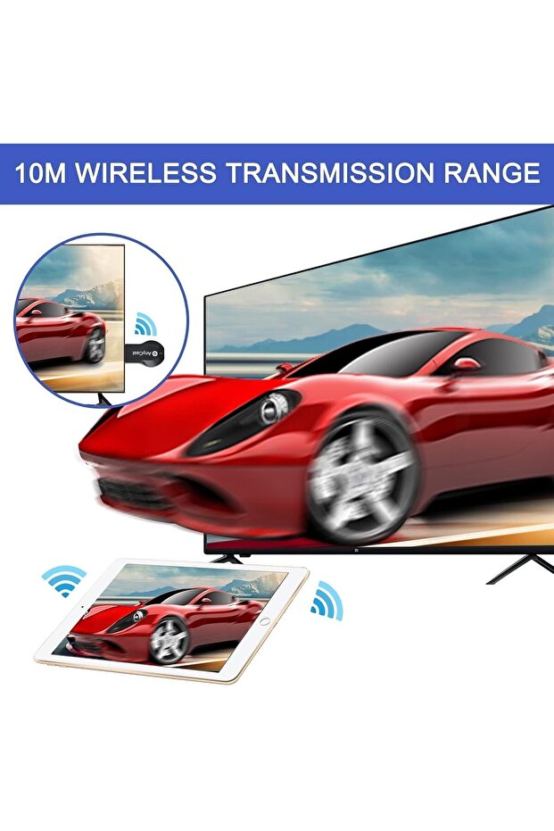 HDMI Wireless Display Adapter - WiFi 1080P Mobile Screen Mirroring Receiver Dongle to TV/Projector R - 5