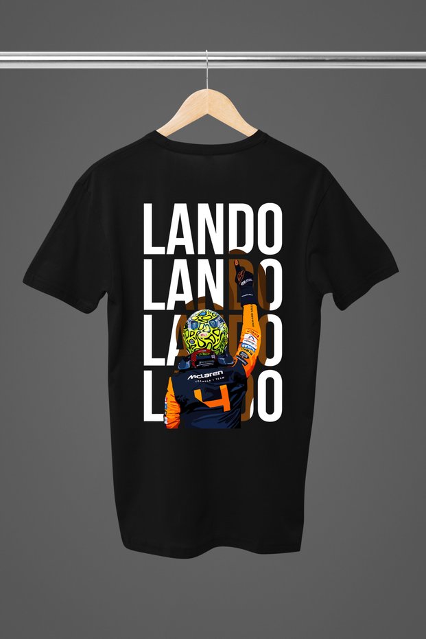 Lando Norris Printed Cotton Short Sleeve Regular Fit F1 T-Shirt