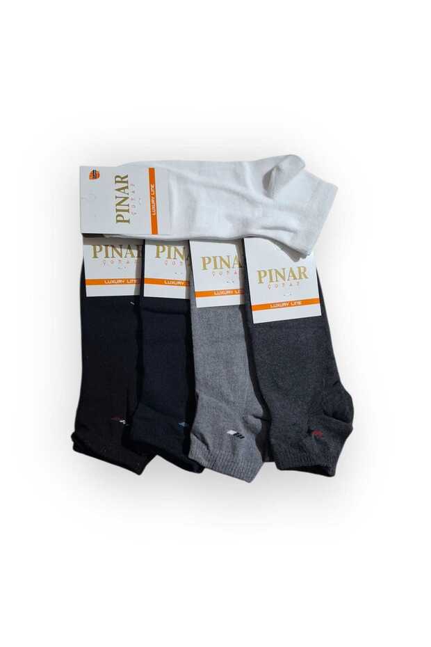 5 Pairs of Cotton Mixed Color Men's Booties Socks (Black White Gray Anthracite Navy Blue)