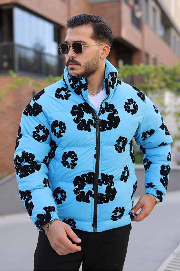 معطف رجالي منقوش - 1