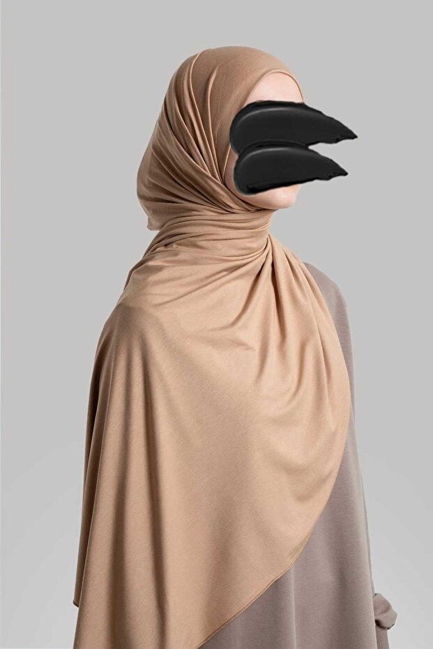 شال قطن ممشط - بيج - 2