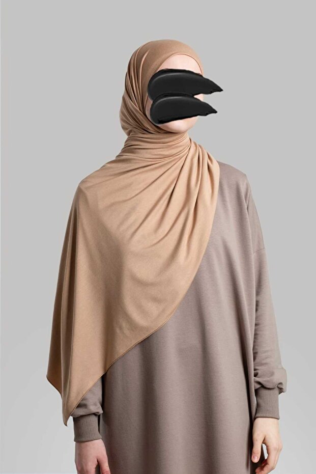 شال قطن ممشط - بيج - 1